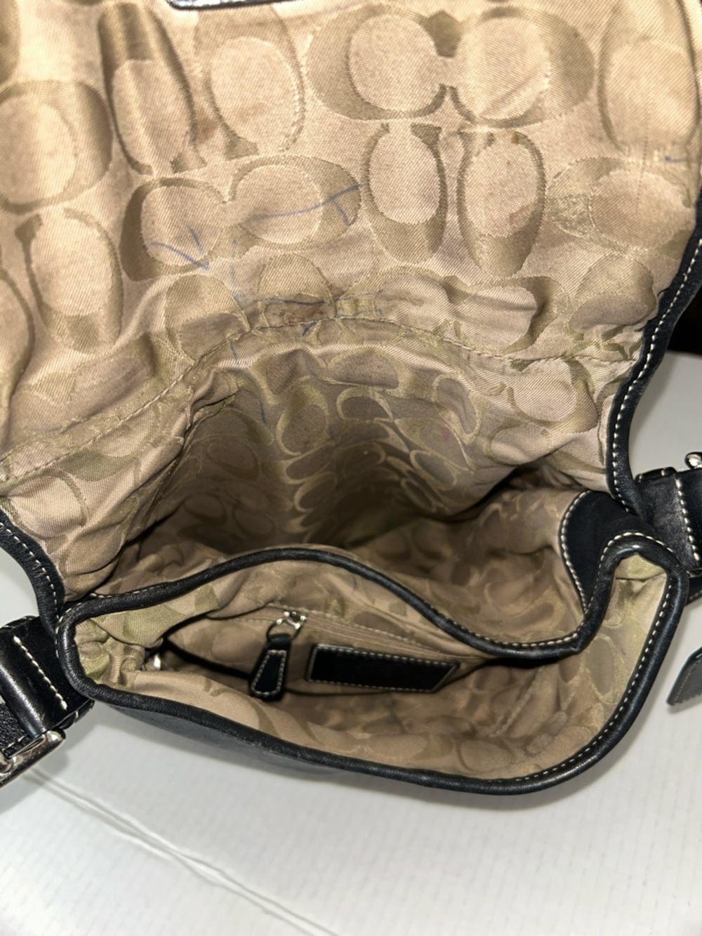 Coach Dark Brown Leather Crossbody Bag with Silver Hardware - Picture 12 of 14